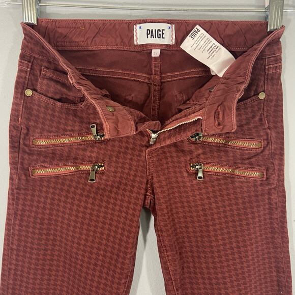 PAIGE Edgemont Mid Rise Skinny Jeans Zip Pockets - Picture 6 of 8